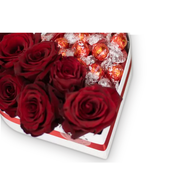 Květinový box s mixem čokolád